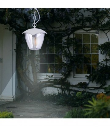 Lampa ogrodowa wisząca FOX WHITE 1xE27