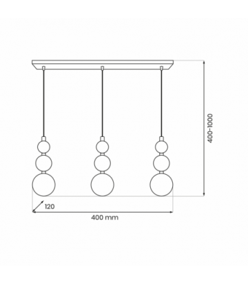 Lampa wisząca BOULE Black 3xG9