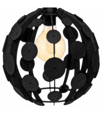 Lampa wisząca GAIA BLACK / WOOD 1xE27 60W