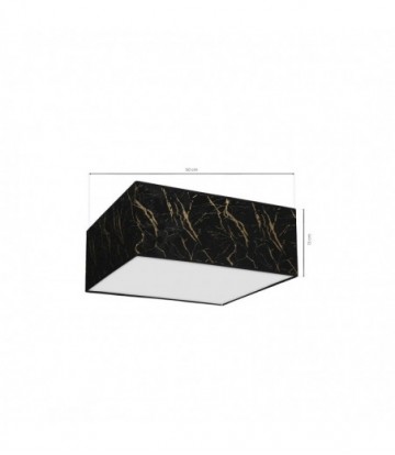 Lampa sufitowa SENSO Black/Gold kwadrat 500mm 3xE27