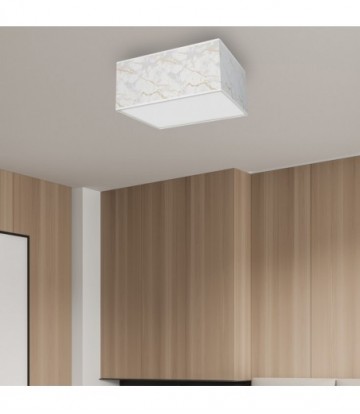 Lampa sufitowa SENSO White/Gold kwadrat 400mm 2xE27