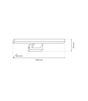 Kinkiet SHINE CHROME 30cm 7W LED