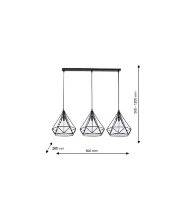 Lampa Wisząca TRIANGOLO 3xE27