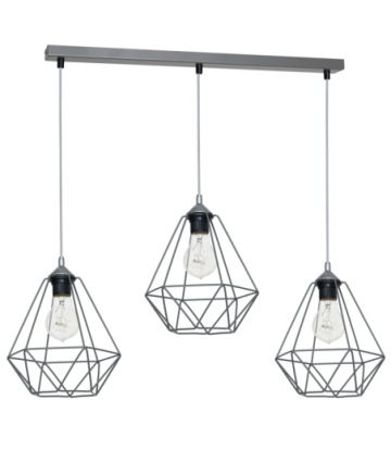 Lampa wisząca BASKET GRAY 3xE27