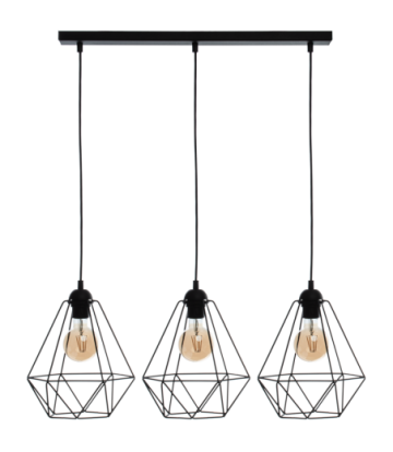 Lampa wisząca BASKET BLACK 3xE27