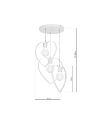 Lampa wisząca AMORE WHITE 3xE27