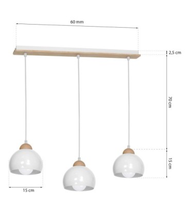 Lampa wisząca DAMA WHITE 3xE27