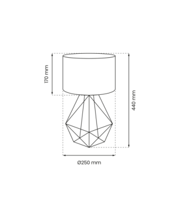 Lampka nocna BASKET GRAY 1xE27