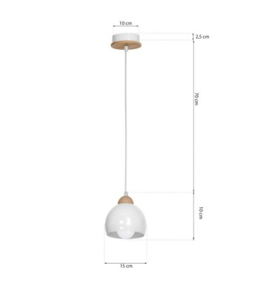 Lampa wisząca DAMA WHITE 1xE27