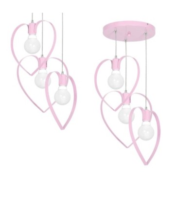 Lampa wisząca AMORE PINK 3xE27