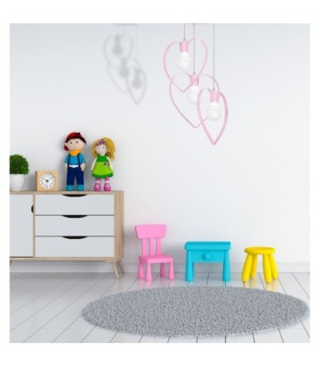 Lampa wisząca AMORE PINK 3xE27