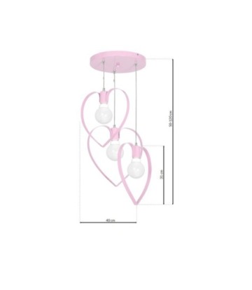 Lampa wisząca AMORE PINK 3xE27