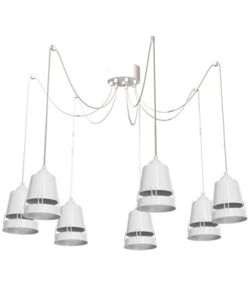 Lampa Wisząca APOLLO WHITE 7xE27