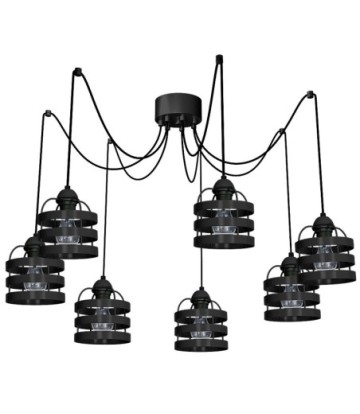 Lampa wisząca LARS BLACK 7xE27