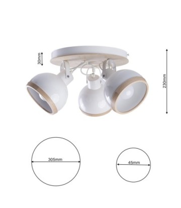 Lampa sufitowa OVAL WHITE 3xE27