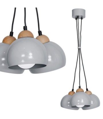 Lampa wisząca DAMA GRAY 3xE27