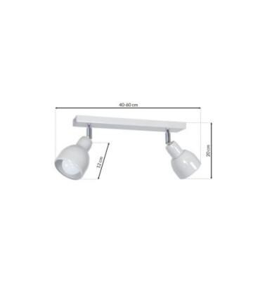 Lampa sufitowa PIK WHITE 2xE27