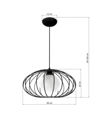 Lampa Wisząca KRONOS BLACK 1xE14