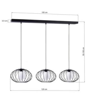 Lampa Wisząca KRONOS BLACK 3xE14