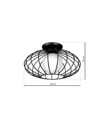 Lampa Sufitowa KRONOS BLACK 1xE14