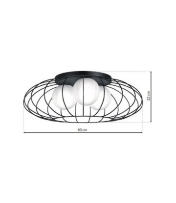 Lampa Sufitowa KRONOS BLACK 3xE14