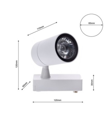 Lampa Sufitowa TRACK LIGHT 7W LED White 3000K