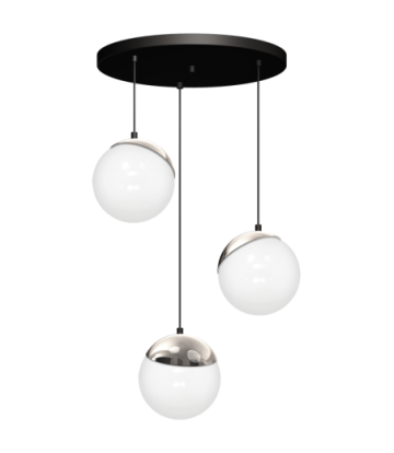 Lampa wisząca SFERA BLACK/CHROME 3xE14