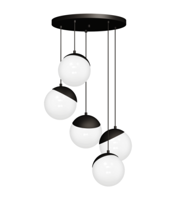 Lampa wisząca SFERA BLACK 5xE14