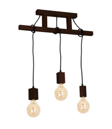 Lampa Wisząca JACK 3xE27 Orzech