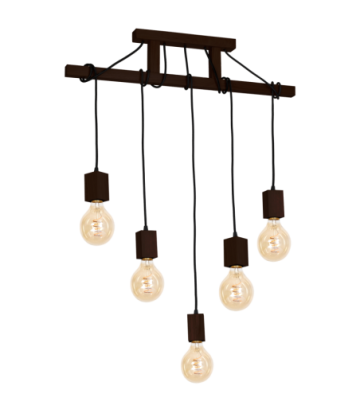 Lampa Wisząca JACK 5xE27 Orzech