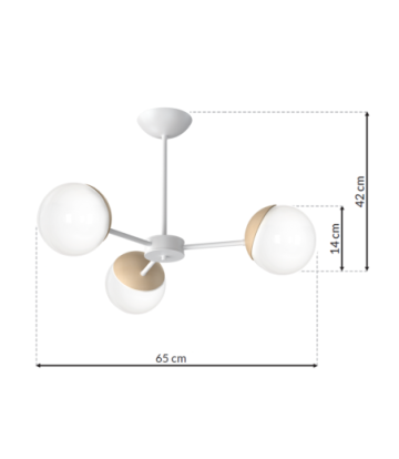 Żyrandol SFERA WOOD 3xE14