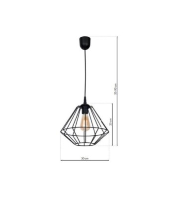 Lampa wisząca COLIN BLACK 1xE27