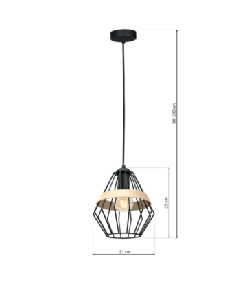 Lampa wisząca CLIFF BLACK 1xE27