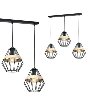 Lampa wisząca CLIFF BLACK 3xE27