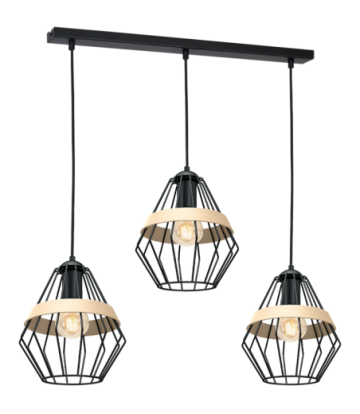 Lampa wisząca CLIFF BLACK 3xE27