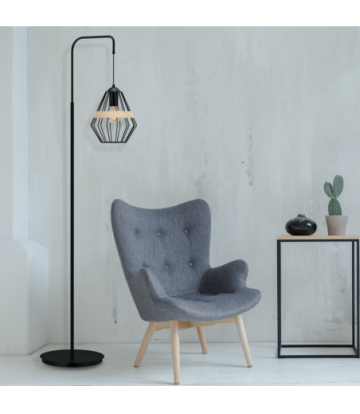 Lampa stojąca CLIFF BLACK 1xE27