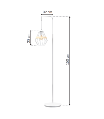 Lampa stojąca CLIFF WHITE 1xE27