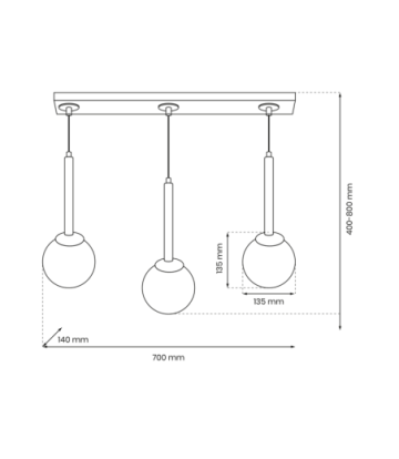 Lampa wisząca PARMA 3xE14