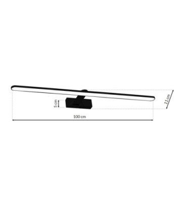 Kinkiet SPLASH BLACK 100cm 21W LED