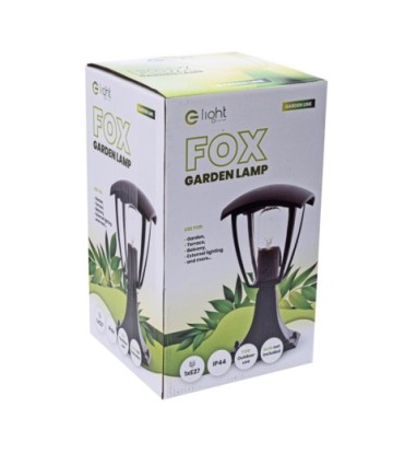 Lampa ogrodowa stojąca FOX BLACK 1xE27 Mała