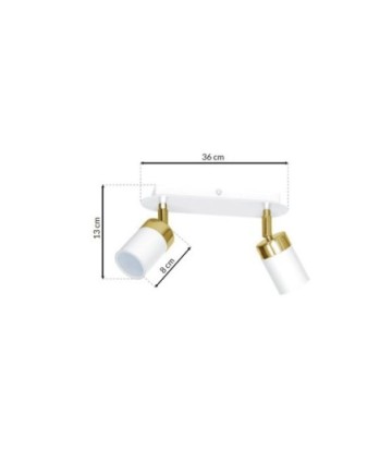 Lampa sufitowa JOKER WHITE/GOLD 2xGU10