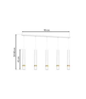 Lampa wisząca JOKER WHITE/GOLD 5xGU10