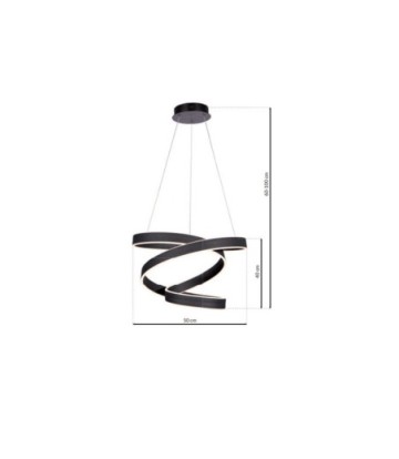 Lampa wisząca ANDROMEDA BLACK 100W LED