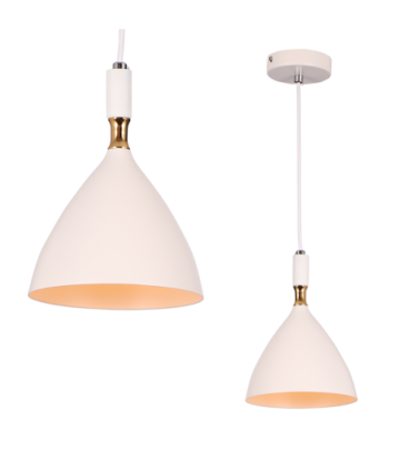 Lampa wisząca OTTO WHITE/GOLD 1xE27