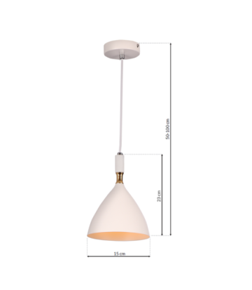 Lampa wisząca OTTO WHITE/GOLD 1xE27