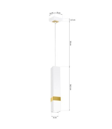 Lampa wisząca VIDAR WHITE/GOLD 1xGU10