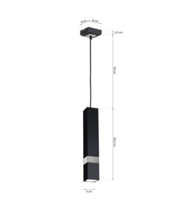 Lampa wisząca VIDAR BLACK/CHROME 1xGU10