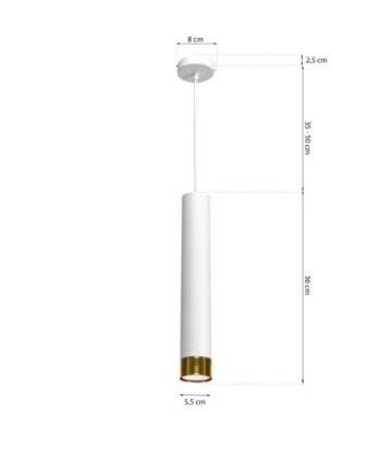 Lampa wisząca DANI WHITE/GOLD 1xGU10