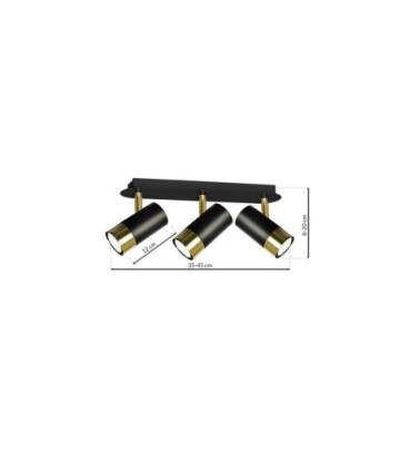 Lampa sufitowa DANI BLACK/GOLD 3xGU10