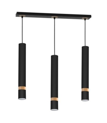 Lampa wisząca JOKER BLACK/WOOD 3xGU10